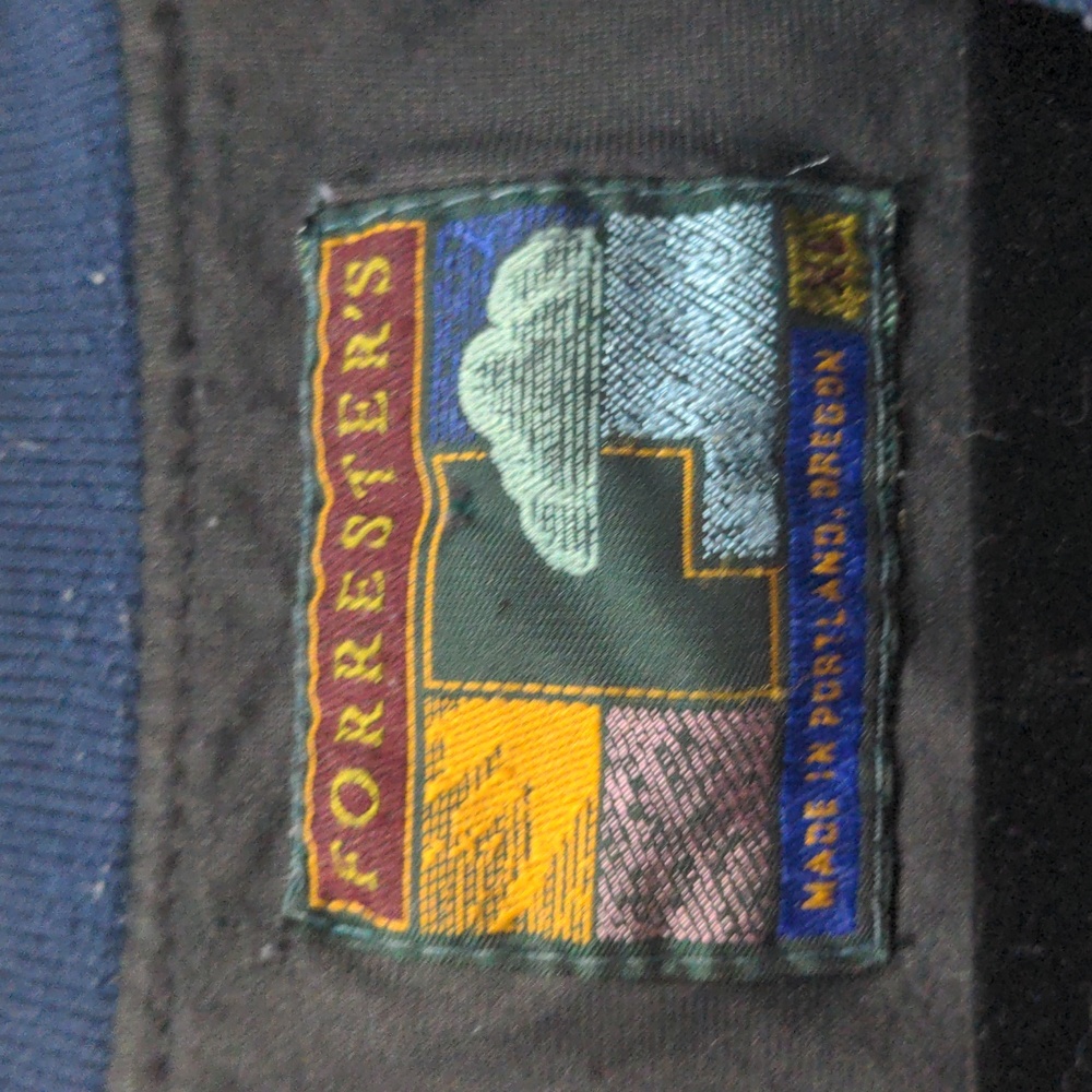Forrester's Vintage Men's Golf XL Windbreaker Navy Blue Golfer Print V-neck 90s - Picture 3 of 8